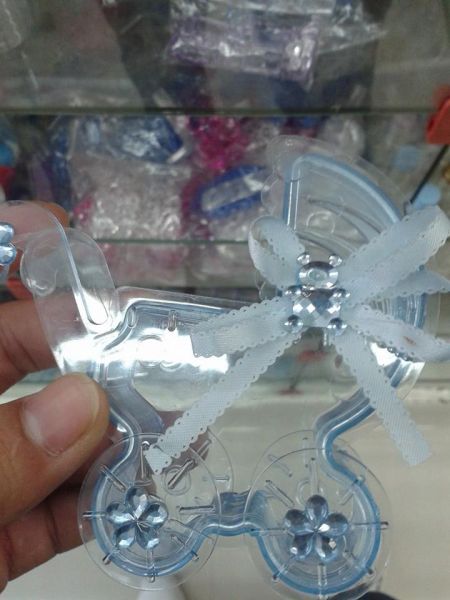 CARRINHO DE BEBÊ EM MINIATURA - COR: AZUL -CHÁ DE BEBÊ